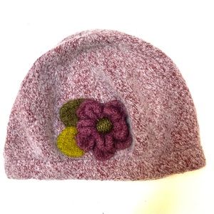 toucan collection new york hats Angora Blend One size  Knit Flower accent